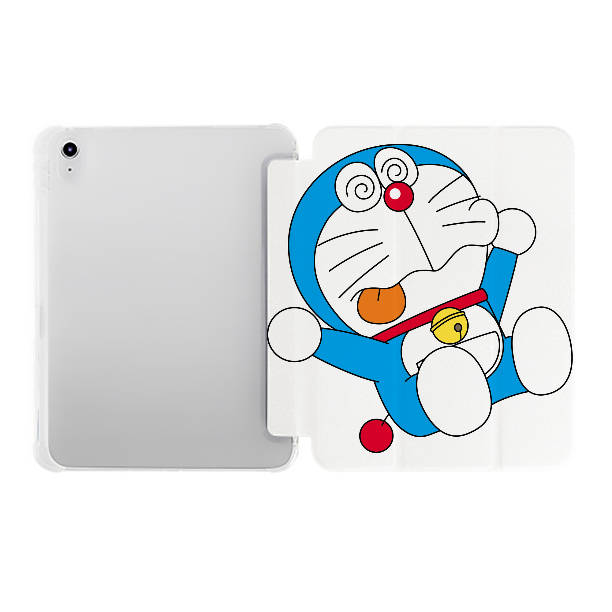 （画像用） ドラえもん Doraemon IPad ケース ペン収納付き 三つ折りスタンド PUレザー×シリコン 対応機種9.5/10.5/10.9インチ